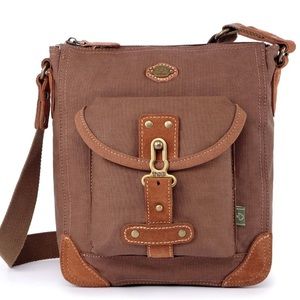 TSD Brand Forest Flap Crossbody Messenger Genuine Leather Bag Coffee